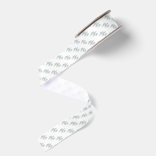 Alpha Sigma Tau Script Grosgrain Ribbon (Front+Back)