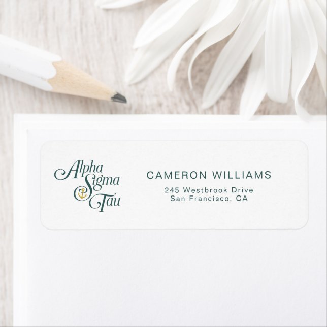 Alpha Sigma Tau Script Label (Insitu)