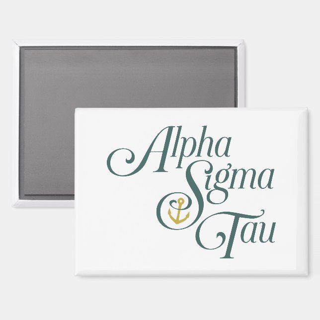 Alpha Sigma Tau Script Magnet (Front/Back)