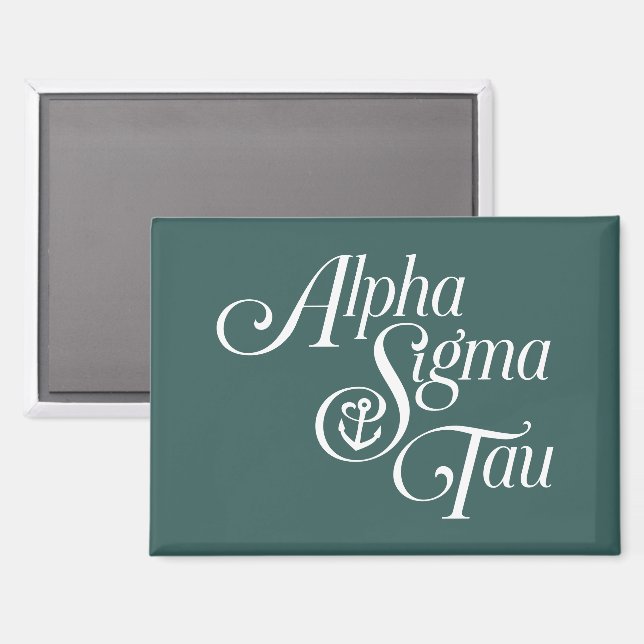 Alpha Sigma Tau Script Magnet (Front/Back)
