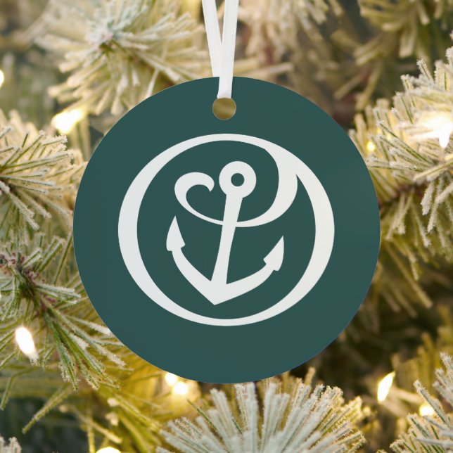 Alpha Sigma Tau Script Metal Ornament (Insitu)