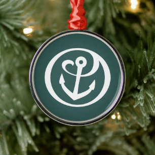 Alpha Sigma Tau Script Metal Ornament