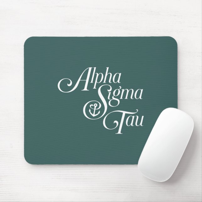 Alpha Sigma Tau Script Mouse Pad (With Mouse)