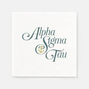 Alpha Sigma Tau Script Napkins