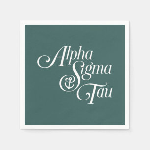 Alpha Sigma Tau Script Napkins