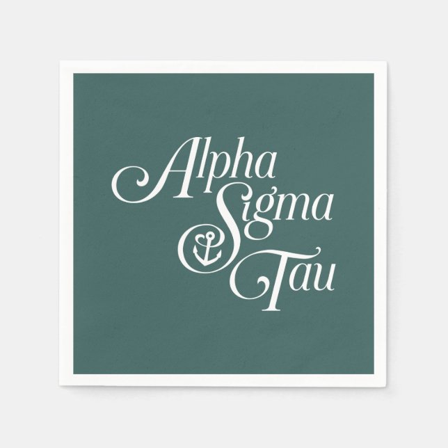 Alpha Sigma Tau Script Napkins (Front)
