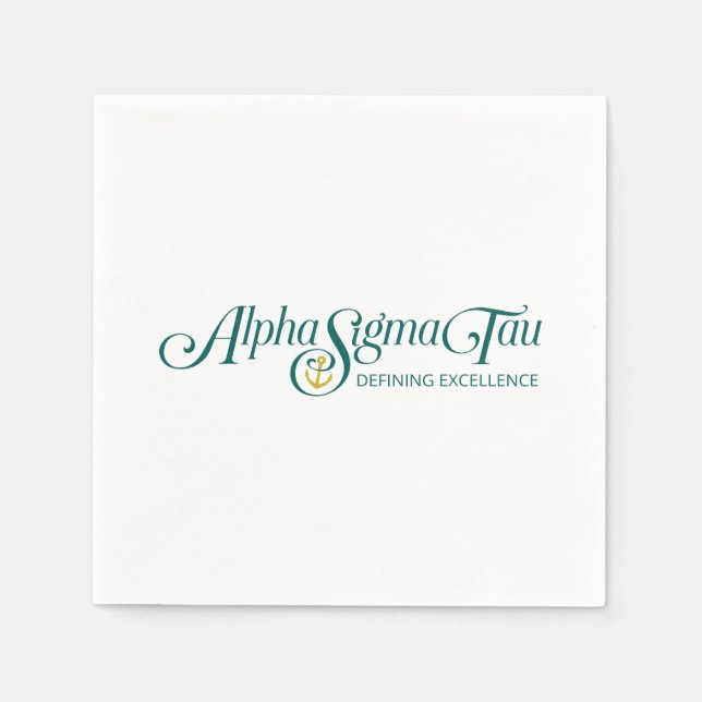 Alpha Sigma Tau Script Napkins (Front)
