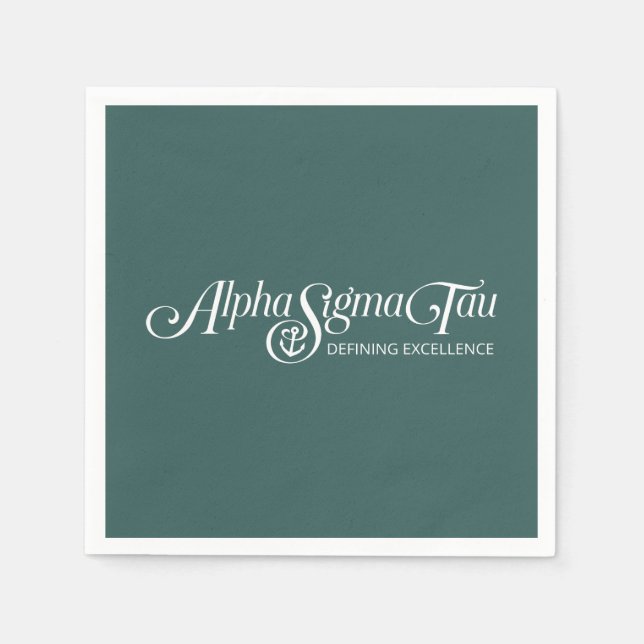 Alpha Sigma Tau Script Napkins (Front)