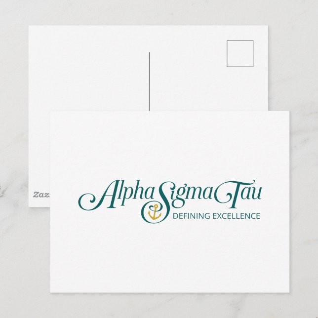 Alpha Sigma Tau Script Postcard (Front/Back)