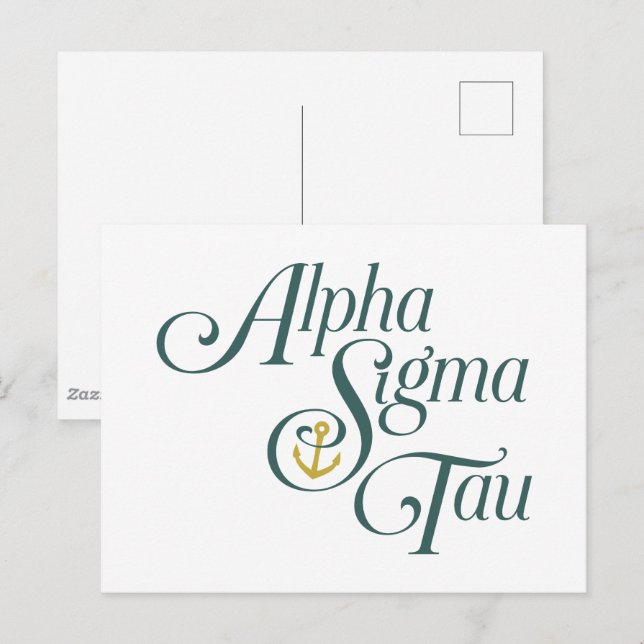 Alpha Sigma Tau Script Postcard (Front/Back)