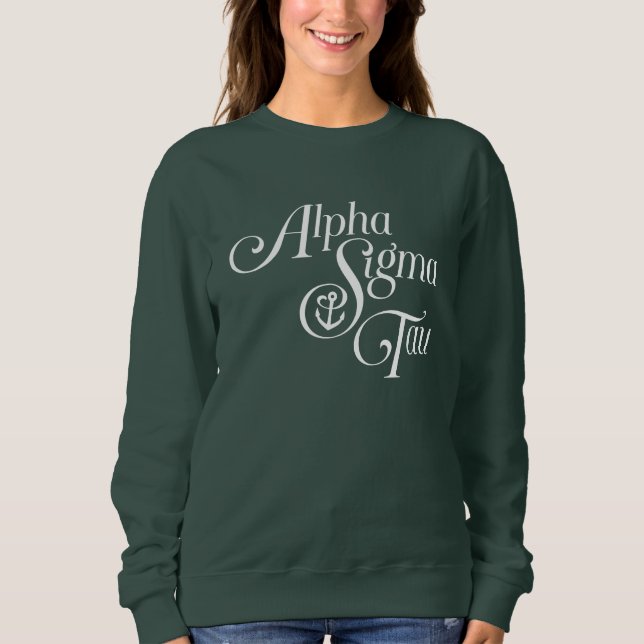 Alpha Sigma Tau Script Sweatshirt (Front)