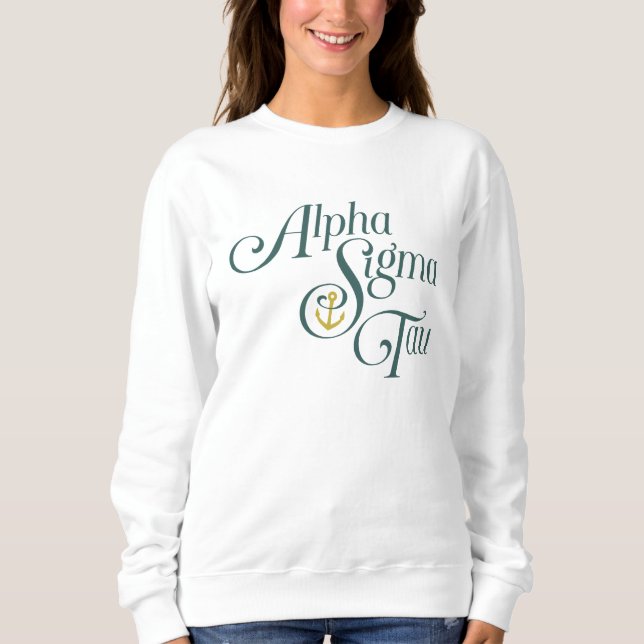 Alpha Sigma Tau Script Sweatshirt (Front)