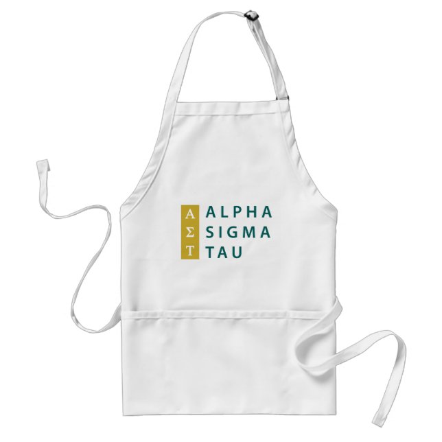 Alpha Sigma Tau Stacked Adult Apron (Front)
