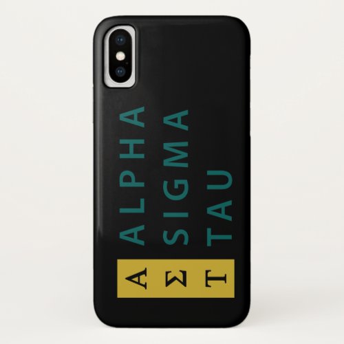 Alpha Sigma Tau Stacked iPhone X Case