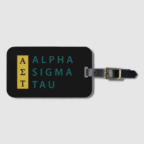 Alpha Sigma Tau Stacked Luggage Tag