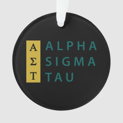 Alpha Sigma Tau Stacked Ornament