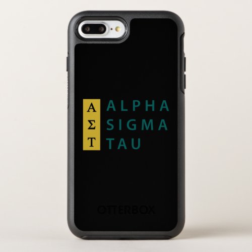 Alpha Sigma Tau Stacked OtterBox Symmetry iPhone 8 Plus7 Plus Case