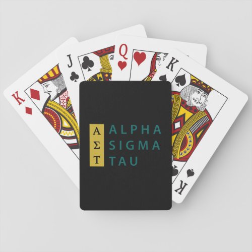 Alpha Sigma Tau Stacked Poker Cards