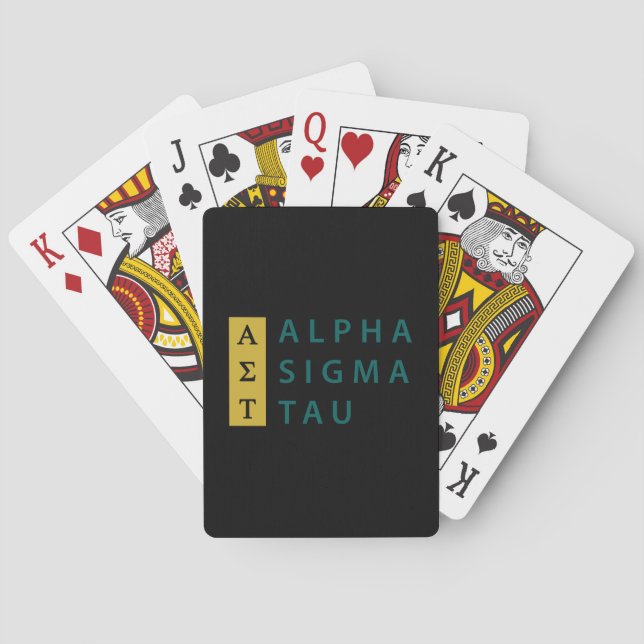Alpha Sigma Tau Stacked Poker Cards (Back)