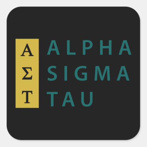 Alpha Sigma Tau Stacked Square Sticker