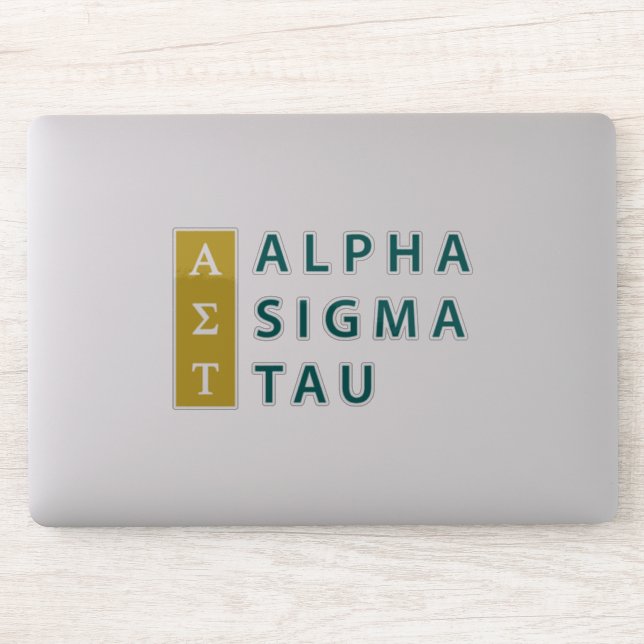 Alpha Sigma Tau Stacked Sticker (Computer)