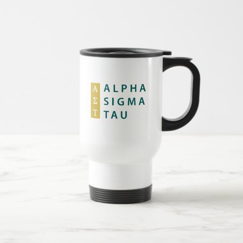 Alpha Sigma Tau Stacked Travel Mug