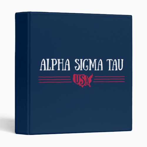 Alpha Sigma Tau USA 3 Ring Binder