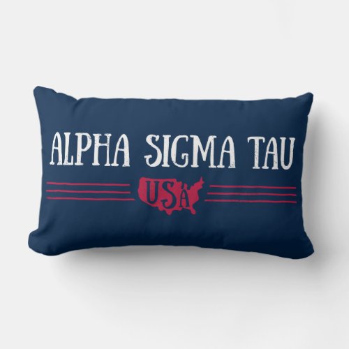 Alpha Sigma Tau USA Lumbar Pillow