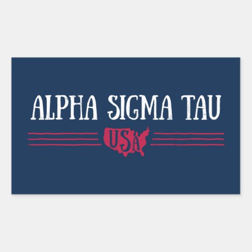 Alpha Sigma Tau USA Rectangular Sticker