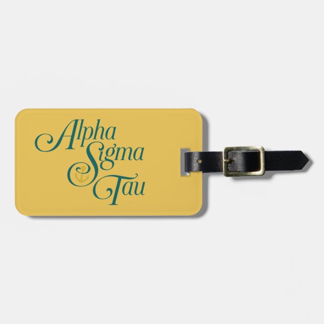 Alpha Sigma Tau Vertical Mark 2 Luggage Tag (Front Horizontal)