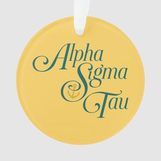 Alpha Sigma Tau Vertical Mark 2 Ornament (Front)