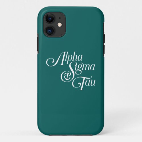 Alpha Sigma Tau Vertical Mark iPhone 11 Case