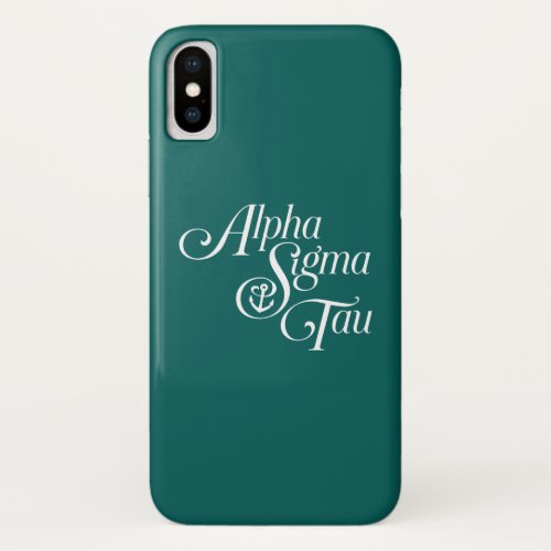 Alpha Sigma Tau Vertical Mark iPhone X Case