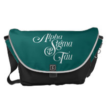 Alpha Sigma Tau Vertical Mark Messenger Bag