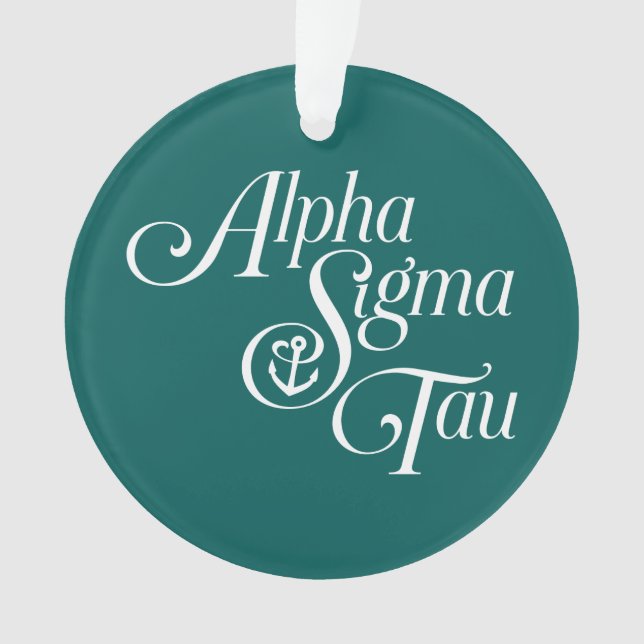 Alpha Sigma Tau Vertical Mark Ornament (Front)