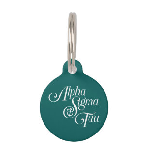 Alpha Sigma Tau Vertical Mark Pet ID Tag