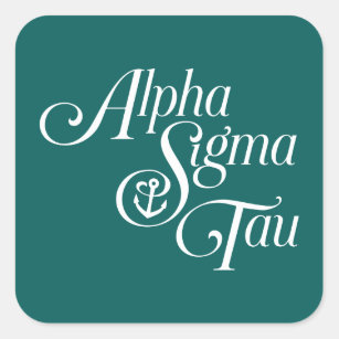 Alpha Sigma Tau Vertical Mark Square Sticker