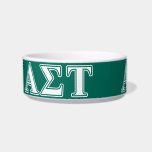 Alpha Sigma Tau White and Green Letters Bowl<br><div class="desc">Check out these official Alpha Sigma Tau designs! Personalize your own Greek merchandise on Zazzle.com! Click the Customize button to insert your own name, class year, or club to make a unique product. Try adding text using various fonts & view a preview of your design! Zazzle's easy to customize products...</div>