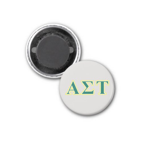 Alpha Sigma Tau Yellow and Green Letters Magnet