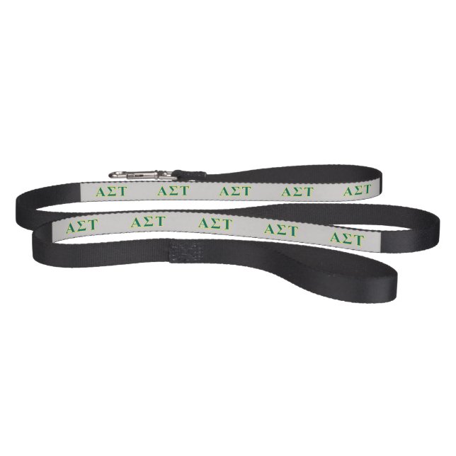 Alpha Sigma Tau Yellow and Green Letters Pet Leash (Full)