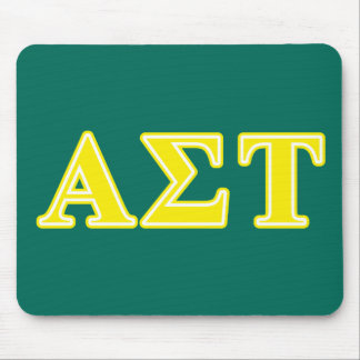 Alpha Sigma Tau Yellow Letters Mouse Pad