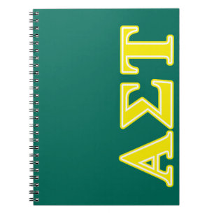 Alpha Sigma Tau Yellow Letters Notebook