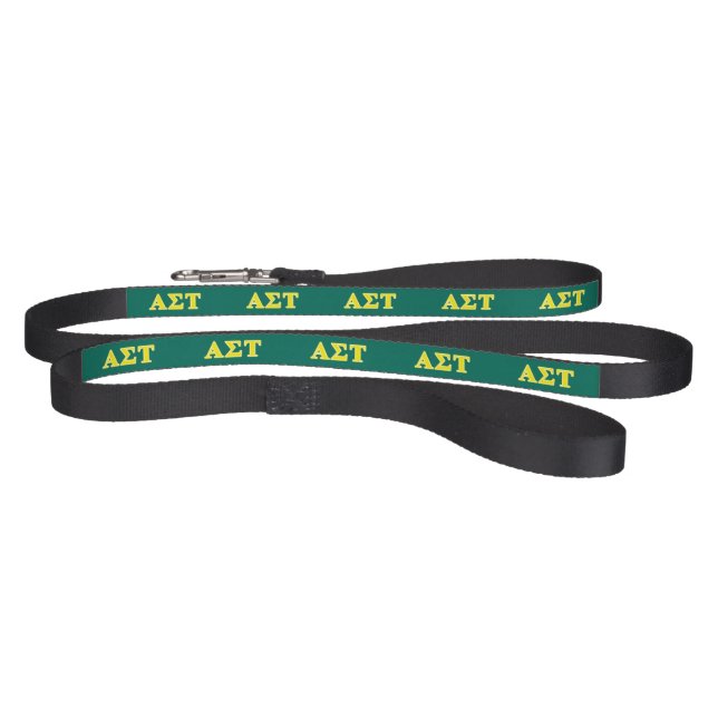 Alpha Sigma Tau Yellow Letters Pet Leash (Full)