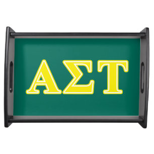 Alpha Sigma Tau Yellow Letters Serving Tray