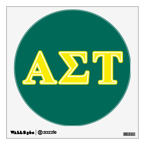 Alpha Sigma Tau Yellow Letters Wall Decal