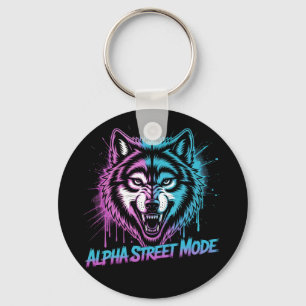 Alpha Street Mode Wolf–Graffiti Urban Animal Style Keychain