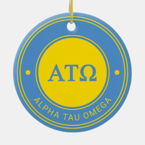 Alpha Tau Omega  Badge Ceramic Ornament