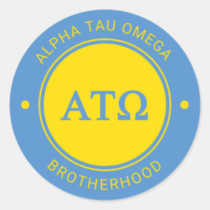 Alpha Tau Omega Badge Classic Round Sticker