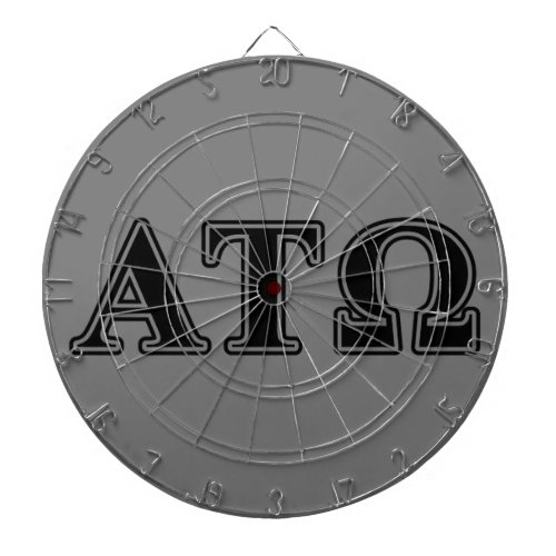 Alpha Tau Omega Black Letters Dartboard