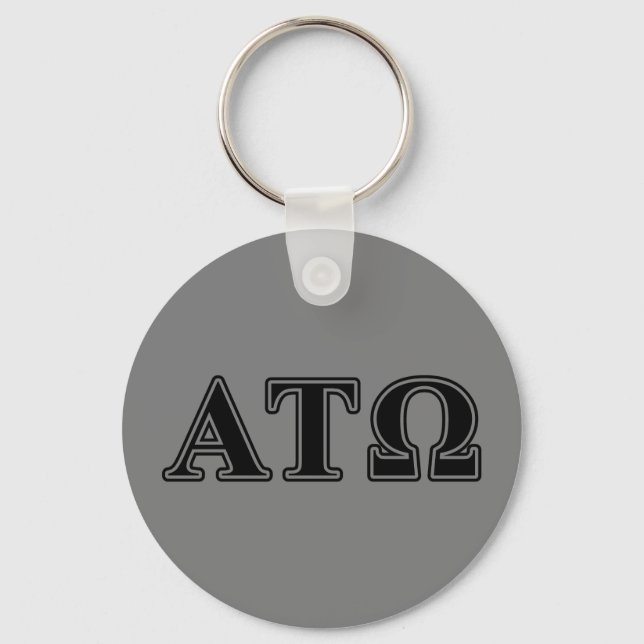 Alpha Tau Omega Black Letters Keychain (Front)
